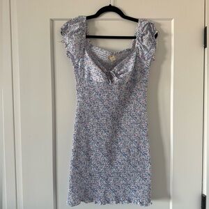 Altar'd State Blue Floral Mini Dress